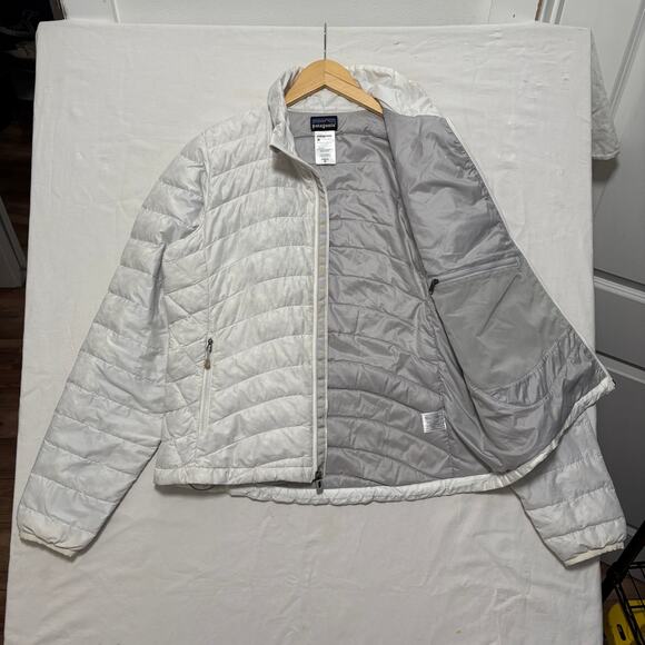 Patagonia Packable Goose Down Full Zip Puffer Jacket White Women’s M - Picture 4 of 7